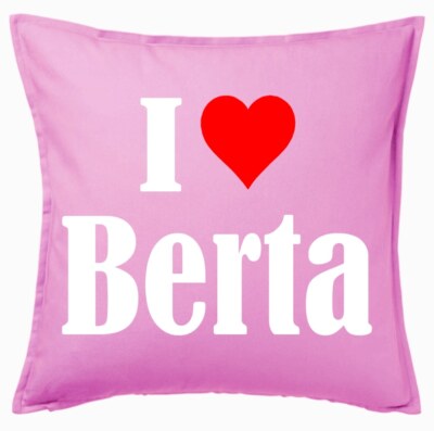 I Love Berta Kissenbezug Pink Ich Liebe Berta 101140