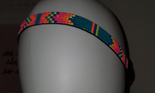 NEON BEADED EMBELLISHED STRETCH HEADBAND