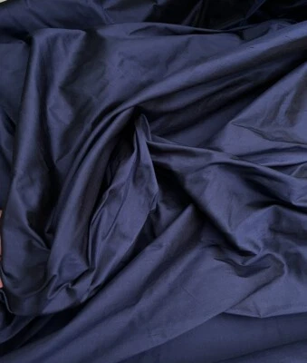 100% Echte Seide Dupionseide Stoff 50cm x 135cm Blau Dupion Wildseide