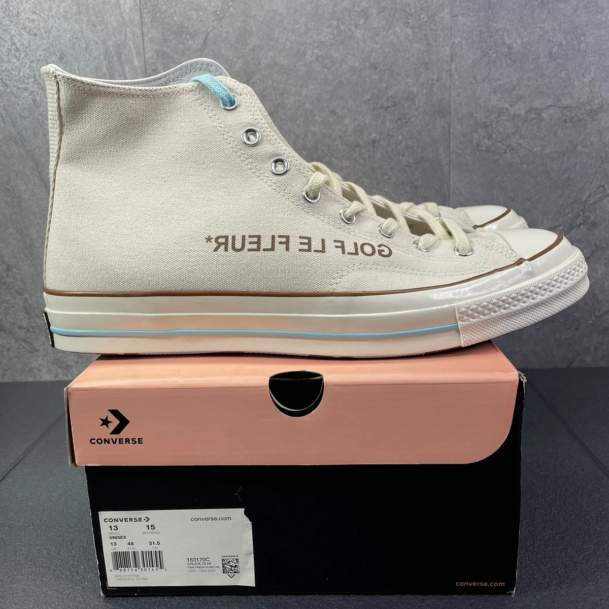 Converse 70 High x Golf Le Fleur Parchment Canvas Size 13 Mens | eBay