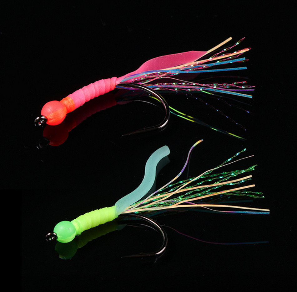 6pcs Luminous Beadhead Flies For Sabiki Rigs Saltwater Lures Fishing Hook 3# - Image 24
