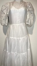 ZIMMERMANN Plain Cotton White Women's Dress Size 0 $1500 NWOT #12