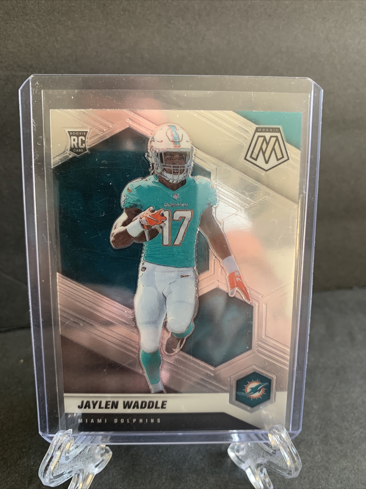 2021 Panini Mosaic Football Jaylen Waddle RC #308 Dolphins Mint Free Shipping