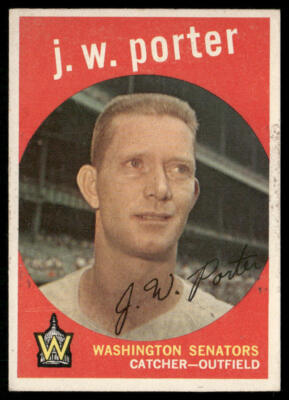 J.W. Porter 1959 Topps #246a White/Lighter back Washington Senators