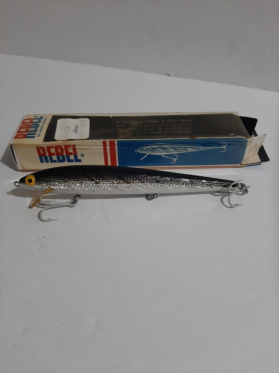 leurre de pêche rebelle vintage dans sa boîte d'origine 4,5