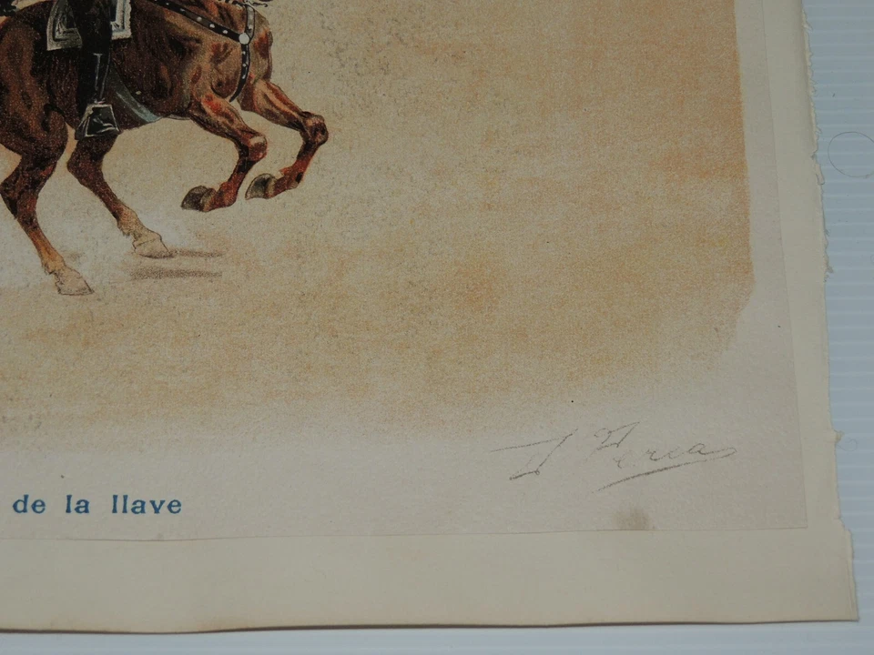 GRAVURE 19ème TAUROMACHIE CORRIDA TORERO  DANIEL PEREA  CHROMOLITHOGRAPHIE - Photo 3/4