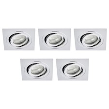 Litecraft Recessed Downlight IP65 Bathroom Tiltable GU10 Spotlight - 7 Colours  