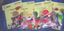 5 VTG KIDS FELT CRAFT KITS CREATE A HAND PUPPET, COMPLETE, UNOPENED PGNO