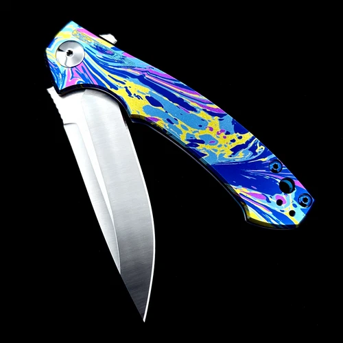 Zero Tolerance ZT 0450 Plain Edge Folder Plasma style  Ano - Ti screws - zt450
