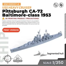 SSMODEL 1/350 Model Kit USS Pittsburgh CA-72  Baltimore-class Heavy Cruiser 1953