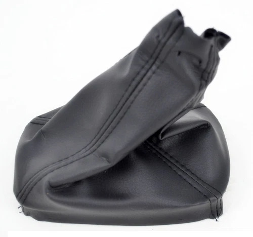 # For Saab Black Leather Gear Stick Shift Boot Gaiter+Base