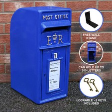 Royal Mail Post Box Cast Iron Pillar ER Floor Stand Mail Wall Mount Postal