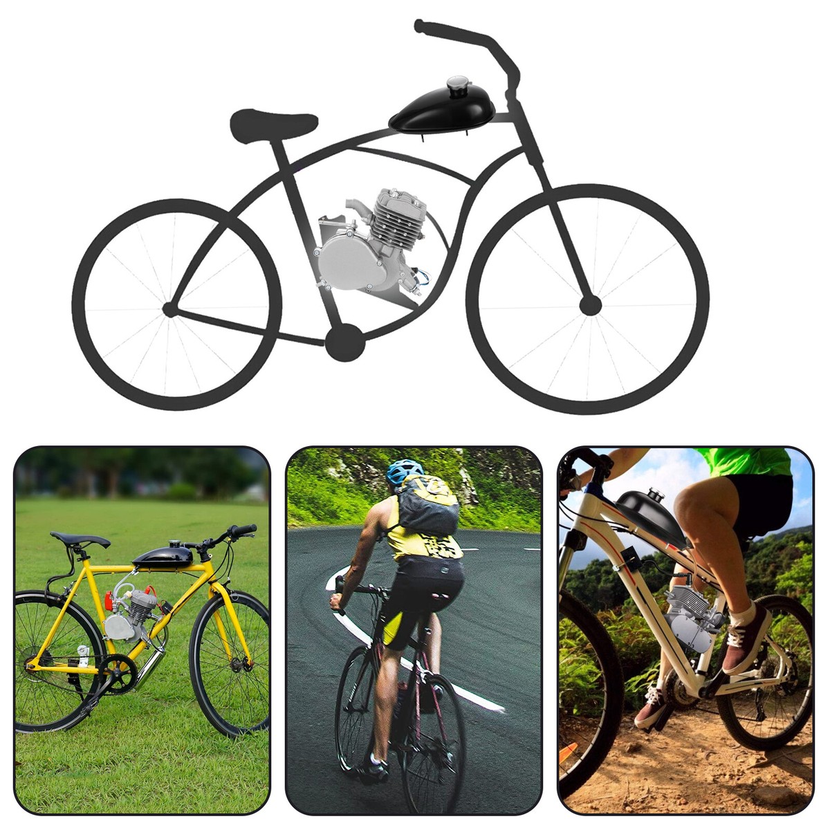 Stroke Whipper Snipper Motor On Bike 100CC Motorised Motorized