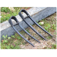 Garden Fork Hoe Tool Head Replacement Steel Soil Cultivator Weed Digging 2 Prong