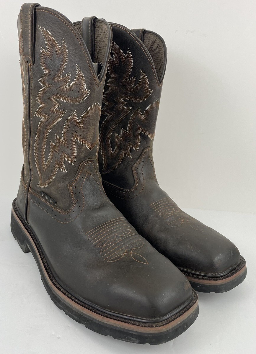 Wolverine Mens Rancher Steel Toe Western Boots Square Toe  display picture 1