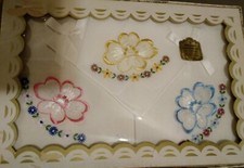 Orlana Set 3 Embroidered Flowers Hanky Dainty Handkerchief Gift Set Made In USA