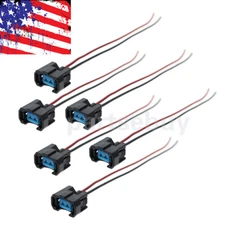 6PCS Fuel Injector Connector Pigtails For HONDA ACURA SATURN Odyssey Pilot