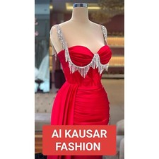 Red Prom Dresses, Simple Prom Dresses, Beaded Prom Dresses, Evening Dress