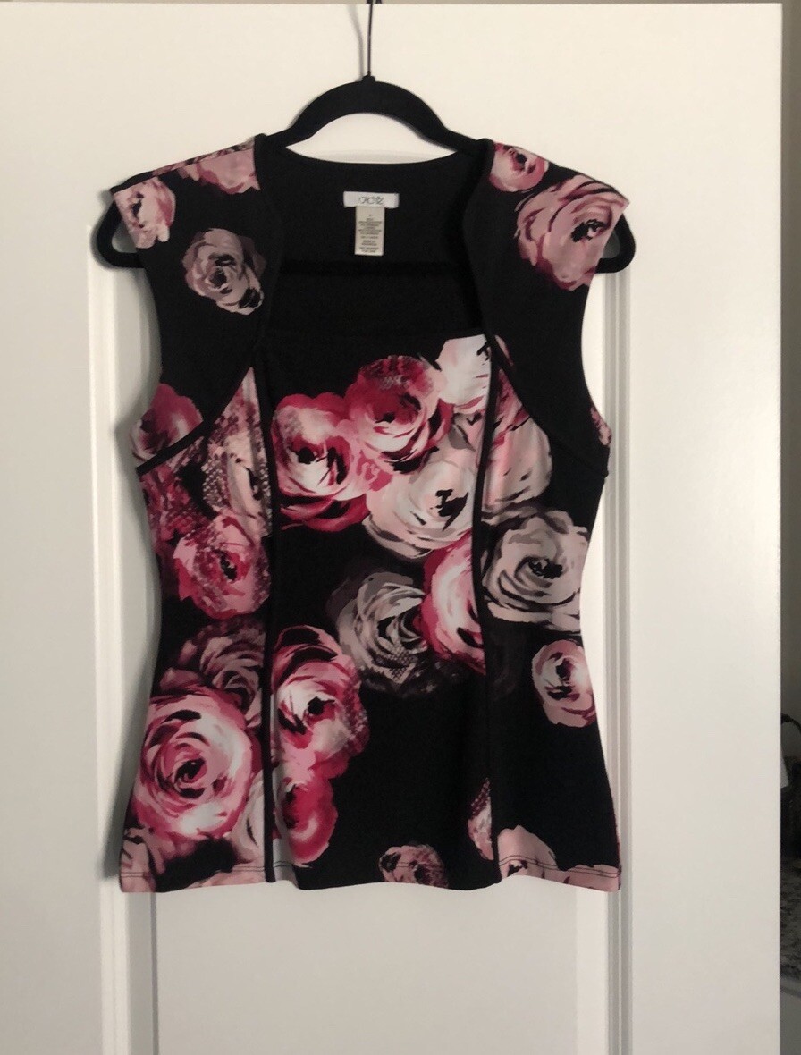 Cache vintage Floral corset style top Cottagecore Coquette 90s Y2k office siren