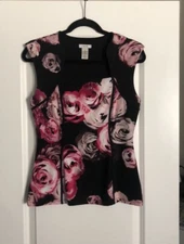 Cache vintage Floral corset style top Cottagecore Coquette 90s Y2k office siren