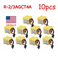 10X BR-2/3AGCT4A 6V PLC Battery For FANUC A98L-0031-0025 CNC Mahine  Black Plug