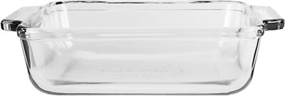 Anchor Hocking 8 inch Casserole Clear Square Glass with Handles