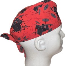 Drum set and Drum sticks Scrub Hat Chemo Cap