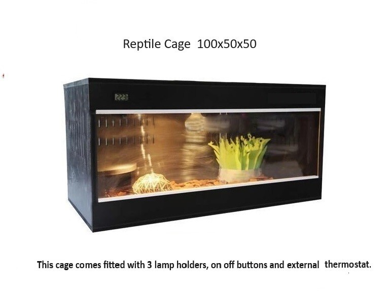 Bearded dragon reptile tank 100x50x50 External thermostat