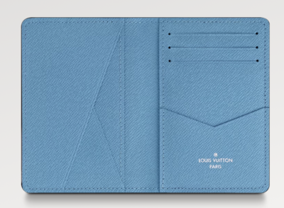 Louis Vuitton Taiga Taigarama Denim Blue Monogram Logo Pocket