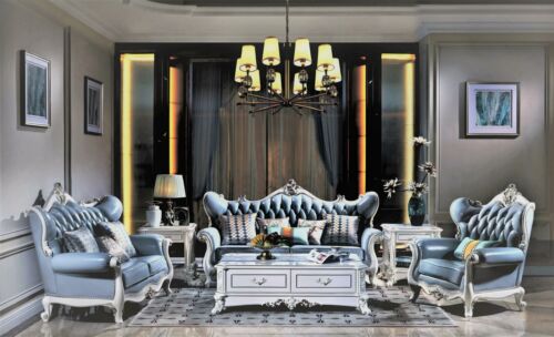 Sillones Chesterfield 1 asiento clásico de cuero sofá de lujo clásico nuevo estilo - Imagen 1 de 3