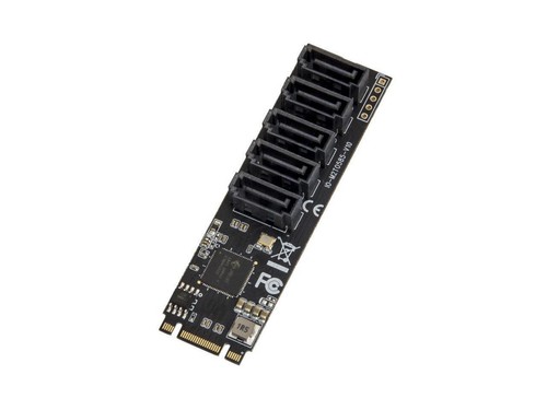 Syba 5 port Non-RAID SATA III 6Gbp/s to M.2 B+M Key Adapter PCI-e 3.0 x2 - Picture 3 of 5