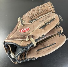 Rawlings Renegade RS130 13" Softball Baseball Glove, Brown Leather, RHT