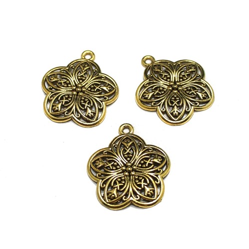 10 Pcs German Silver Pendants 28mm - Picture 8 of 9