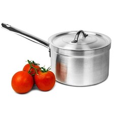 Aluminium 18cm Heavy Duty Saucepan With Lid Milk Boiling Sauces Pan Tea CookPan