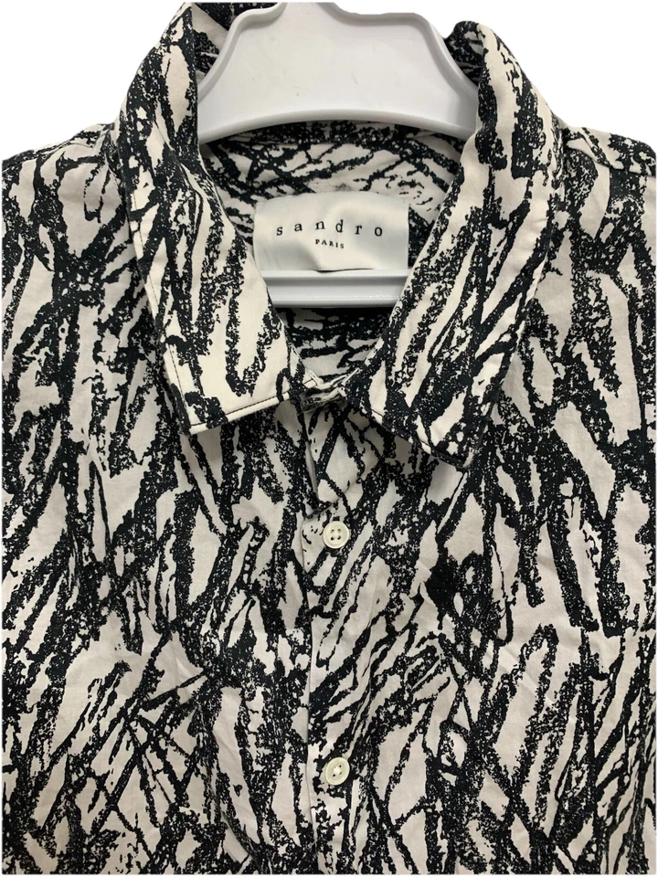 SANDRO PARIS CAMOUFLAGE  SHIRT SIZE M COTTON LONG SLEEVE MADE IN TUNISIA #B2 - Image 2 of 4