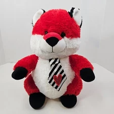 Hug Fun Red Fox Plush Valentin's Day Stuffed Animal With Tie Toy 2017