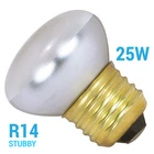 25R14 R14 Stubby Bulb Dimmable Reflector 25W 120V Medium E26 Clear