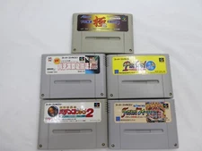 Lot of 5 Super Famicom SFC Human Kiwame 3, Parlor! 4, Fever!, pachinko