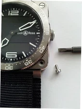 Replacement Face Front Cover Screw for Bell & Ross BR03 Polished Black PVD