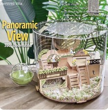 Large Acrylic Hamster Cage 40cm | Multi-Level Luxury Habitat w/ Wheel & Toys