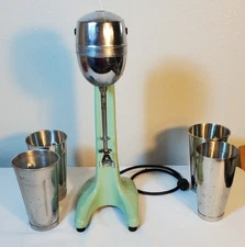 Vintage 1940's Hamilton Beach Jade Green Milkshake Mixer