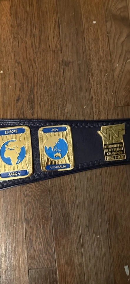 WWF Attitude Era Oval Intercontinental Championship Belt Adult Size Zinc 4MM - Image 4 of 4