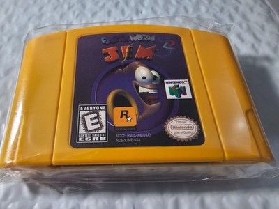 Earthworm Jim 3D (Nintendo 64, 1999) N64 Rockstar Game Cartridge