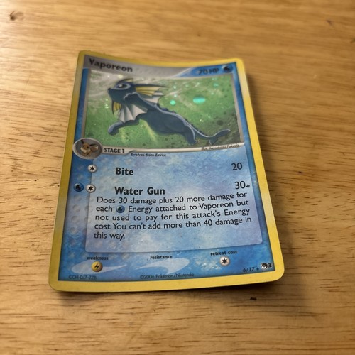 The Pokémon Company Vaporeon 6/17 POP Series 3 Holo Rare Stage 1 70 HP Eng 2006