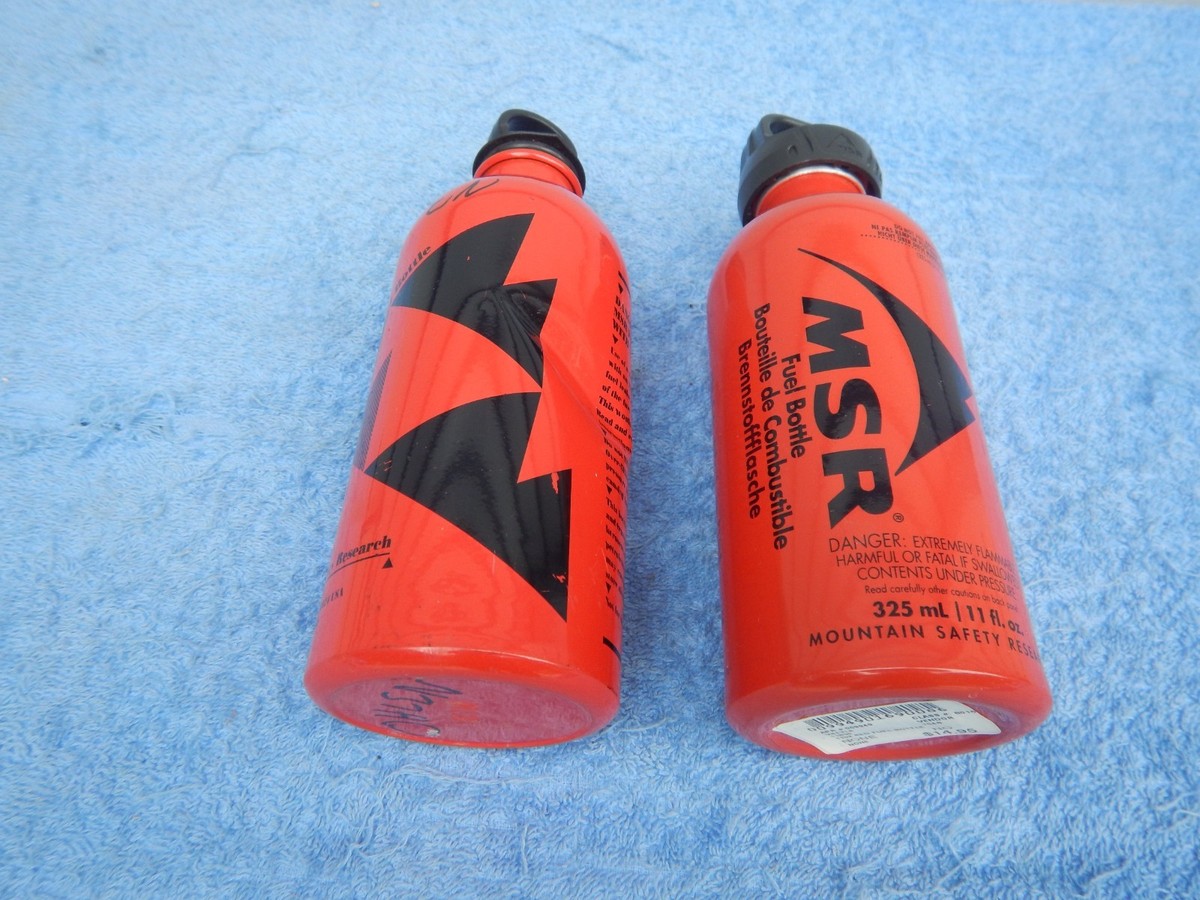 2 MSR Fuel Bottles 11 Fl. Oz. Bottle Backpacking Stove WhisperLite