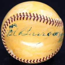 Ultra Rare Ed Barrow Single Signed OAL Baseball HOF 1940s JSA/BAS LOA's