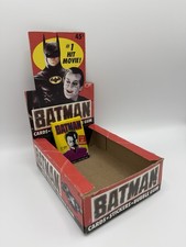 BATMAN 1989 Series 1 SEALED Wax Pack (Joker Wrapper) + Empty Display Box! Topps