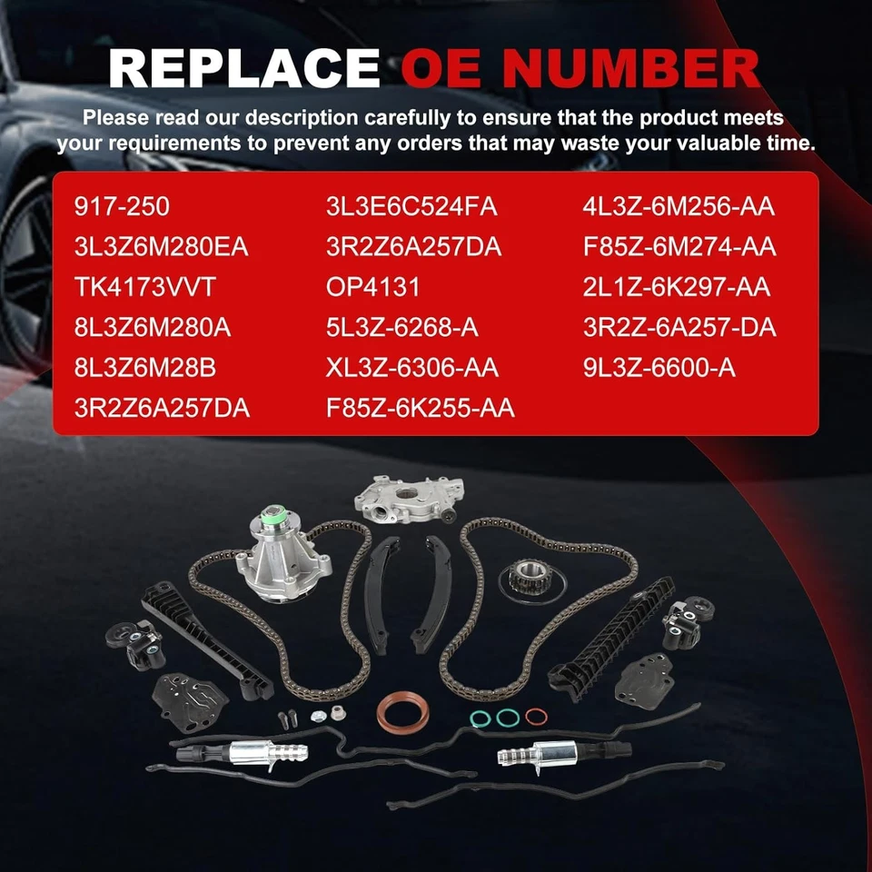 Timing Chain Kit Oil Water Pump 5.4L for F150, 2004-2009 - Image 2 of 4