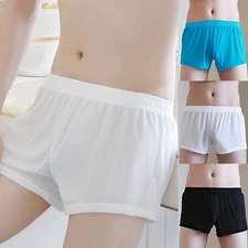 Mens Transparent Breathable See-Through Opaque Stripe Boxers / Knickers / Shorts