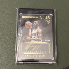 2014-15 Panini Noir - Signature Noir Andrew Wiggins #NC-AW Color /49 (AU,RC)